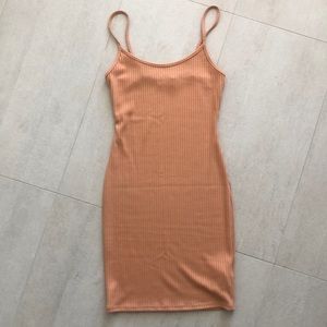 Tan Tight Ribbed UO Dress
